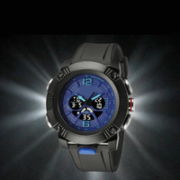 Jam Tangan Pria SMAEL 8058 Stylish Tahan Air 5ATM Diver Sport Chronograph Analog-Digital Dial dengan Mesin ESPON 58mm