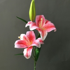 T-SG bán buôn hoa nhân tạo 3 đầu Lily cho nhà đám cưới bên vườn cửa hàng văn phòng hội trường cửa hàng trang trí - Product Image 5