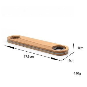 Abridor de Botellas de Cerveza de Madera con Logotipo Personalizable, Abridor con Mango de Madera para Bodas y Bares - Product Image 2