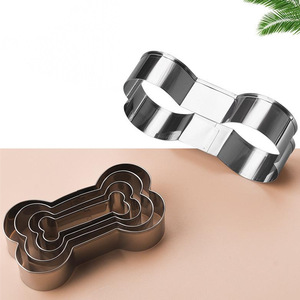HY 5 adet/takım paslanmaz çelik Metal köpek kemik şekli köpek kedi Pup ev yapımı davranır için kurabiye kesici Set - Product Image 2