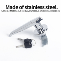 Poignée de meuble et serrure à clé en alliage de zinc Niwo MS317 pour armoire, tiroir et coffret de distribution