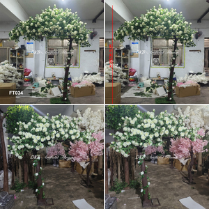 Artificial <b>Flowers</b> Decor Artificial Plants and <b>Flowers</b> White Rose and Greenery Artificial Trees for Wedding Decoration - Product Image 2
