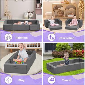 Cuna portátil de espuma para bebé, cama de viaje de diseño moderno para niños, uso en exteriores, tela de terciopelo de alta calidad - Product Image 4