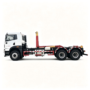 Camion benne à benne basculante FAW Jiefang 6*4 neuf, camion de voirie lourd pour le levage et le déplacement de conteneurs à déchets - Product Image 1