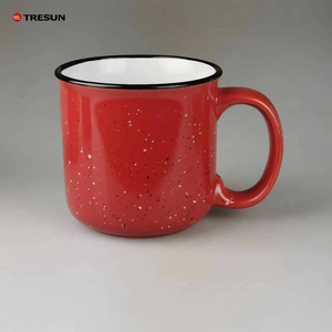 Taza de Cerámica con Imitación de Esmalte, Estilo Clásico Moderno, Taza Retro para Café, Leche o Desayuno, Diseño de Salpicaduras de Tinta - Product Image 6
