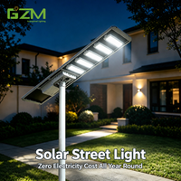 Lampadaire Solaire 1000W Tout-en-un à Haute Luminosité LED, Installation Facile pour Projets d'Ingénierie Routière