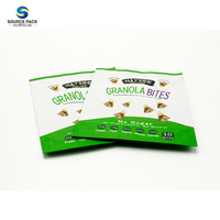 Sachet alimentaire personnalisé imprimé avec fermeture zip, pochette autoportante laminée pour viande séchée, emballage plastique