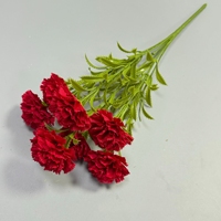 KEWEI 1862 Fleurs artificielles populaires en soie, 7 têtes de carnations, pour décoration florale de bureau, maison et bureau d'étude