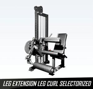 Machine de musculation 2-en-1 pour extensions et curls assis en titane, avec acier robuste de 3 mm, pile de poids de 300 lb, équipement de force à double fonction - Product Image 1