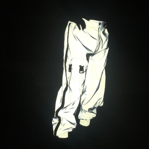 Tùy chỉnh của người đàn ông của phụ nữ đi xe đạp ngoài trời thể thao dài màu xám đầy đủ màu sắc phản quang hiệu ứng màu trắng hip-hop quần quần cho an toàn - Product Image 1