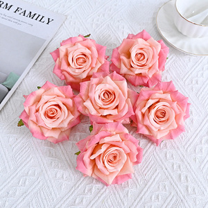 Têtes de roses artificielles à bord roulé de 10 cm, fleurs artificielles pour bouquets, arrangements floraux et décoration de mariage - Product Image 3