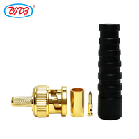 Conector Coaxial RF SDI BNC de Fábrica con Conector Flex5 1855A Completamente Chapado en Oro con Funda Protectora