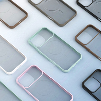 Coque de téléphone en acrylique dur avec cadre en TPU souple pour iPhone 14 Plus 15 16 Pro Max coque de téléphone transparente matériau de coque de téléphone semi-fini