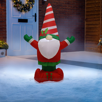 Décoration gonflable de Noël personnalisée, intérieure/extérieure, avec éclairage LED, imperméable, DC 4FT, gnome Père Noël