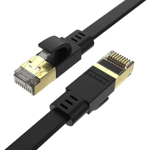 핫 세일 Cat8 플랫 Rj45 패치 코드 네트워크 LAN 이더넷 점퍼 케이블