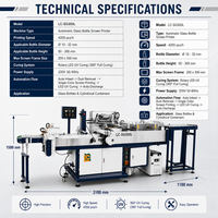 Imprimante à écran pour bouteilles automatique, directe usine, avec séchage UV LED, système de dépoussiérage et convoyeur de déchargement automatique
