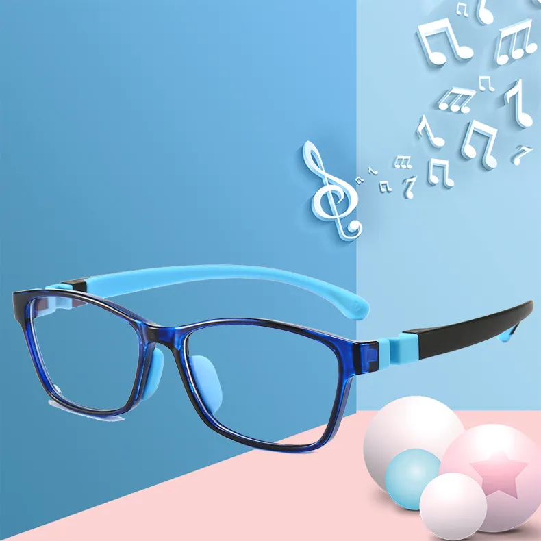 Gafas de ojos para niños y niñas, cómodas, sencillas, antiluz azul, con bloqueo