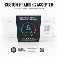 Support NFC pour carte Google Review avec impression de code QR, en PVC, 13,56 MHz, support de table RFID pour les médias sociaux ou le marketing