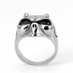 Anillo Gótico de Calavera para Hombre, Acero Inoxidable 316L, Tallado en 3D, Estilo Punk, para Motociclistas, Hipoalergénico, Duradero, Accesorio de Muñeca Audaz - Product Image 3