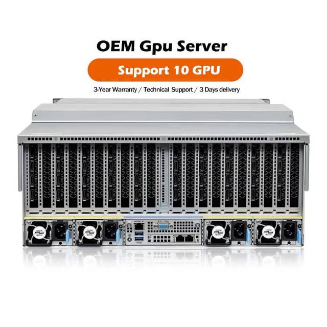 Deep Learning OEM 1st/2nd Intel Xeon Processor Deepseek R1 Ai Customized 4U 10 GPU AI Inference Server Rack