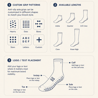 Chaussettes de Pilates personnalisées antidérapantes pour le yoga, la barre et le studio – Chaussettes de yoga en coton tricoté de qualité supérieure, antidérapantes