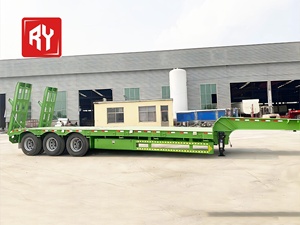 Semirremolque de Cama Baja de Acero de 60 Toneladas y 3 <span class=keywords><strong>Ejes</strong></span>, Remolque de Carga Lowboy, Directo de Fábrica <span class=keywords><strong>para</strong></span> Exportación a Asia Central y África, Duradero - Product Image 3