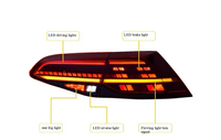 Auto-Zubehör Langlebiges Wasserdichtes LED-Tagfahrlicht für VW Golf 7 7.5 MK7 Roter Stil Plug-and-Play
