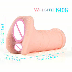 男性用オナニーデバイスリアルなお尻裏庭現実的な膣ダブルポイント飛行機カップポケットプッシーセックスおもちゃ男性用 - Product Image 6