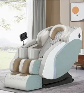 Cadeira de massagem de corpo inteiro com aquecimento traseiro reclinável totalmente automática de luxo