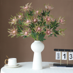 Plantes Artificielles Chardon Spray Eryngoes Houx de Mer <span class=keywords><strong>Eryngium</strong></span> <span class=keywords><strong>Foetidum</strong></span> Fleur pour Maison Bouquet De Mariage Centre De Table Décor De Fête - Product Image 1