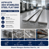 Barre plate en acier inoxydable ASTM A276 304, 20x3mm, 25x3mm, 30x3mm, finition usine, pour supports, cadres et fabrication générale