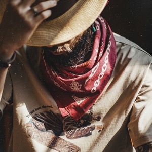 <span class=keywords><strong>Bandana</strong></span> Vintage da Uomo e Donna, Foulard Stampato Americana Retrò, Sciarpa per Collo e Testa, Tendenza Estiva 2026 - Product Image 5