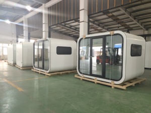 Cabine mobile de vie extérieure entièrement assemblée de plus de 10 <span class=keywords><strong>pieds</strong></span> carrés, fabriquée par <span class=keywords><strong>l</strong></span>'usine Shanghai Conrayn. Cabine Cube Pod - Product Image 2