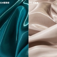 Tissu Mikado satiné liquide noir métallisé brillant 100% polyester 150 g/m²