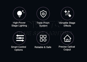 Mini Super Beam 295 lumière principale mobile avec anneau Led trois prisme pour DJ, Disco, Concert, Live Show, mariage - Product Image 3