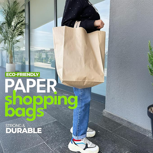 Bolsas de Papel Grandes con Asas 16x6x12, Bolsas de Papel Kraft para Compras, Bolsas de Papel Kraft para Llevar, Bolsas de Papel Marrón para Minoristas, Bolsas para Zapatos - Product Image 6