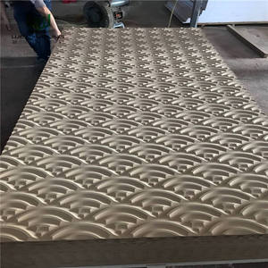 KTVレストランホテルシネマロビー用のカスタムインテリア装飾塗装MDF3Dウェーブウォールパネル - Product Image 3