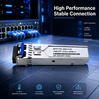 Harga Pabrik Modul SFP 155M SMF Optic Transceiver 1310nm 20KM LC DDM Mendukung 4G 5G WiFi Fast Ethernet Dual Port Network Switch