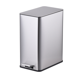 10L 2.6 Gallon Thùng Rác Mỏng Nắp Thiết Kế Đạp Thùng Rác Có Thể Thép Không Gỉ Hình Chữ Nhật Thùng Rác Có Thể - Product Image 1