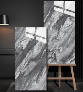 Piastrella in Gres Porcellanato Effetto Venatura Montagna Grigia 600x1200, Lucida, Spessore 9mm, Garanzia 5 Anni, per Pavimenti e Pareti di Interni Moderni e Spaziosi - Product Image 1