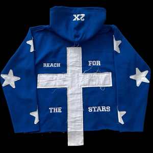 Sudadera con capucha de retazos bordados lavados con ácido Vintage Unisex, logotipo personalizado, bloque de Color, ropa de calle francesa desgastada, estampado de algodón 100% - Product Image 5