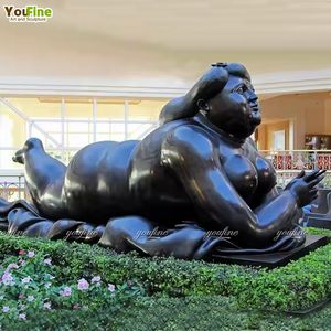 Escultura de Arte de Mujer Desnuda Acostada, Moderna, de Bronce Fundido, Tamaño Real, para Jardín Exterior - Product Image 4