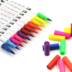 Stylo marqueur feutre double pointe à l'eau, 100 couleurs, non toxique, promotionnel - Product Image 1