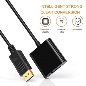 อะแดปเตอร์ดิสเพลย์พอร์ตเป็นวีจีเอตัวแปลงเคลือบทองสำหรับการเชื่อมต่อจอภาพ - Product Image 2