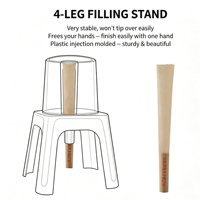 Kit de remplissage de cônes avec entonnoir et pelle, compatible avec les cônes standard King Size 109mm et 84mm