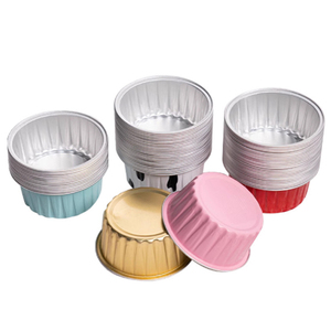 DOMED Poêle à Cupcake-5 oz <span class=keywords><strong>Mini</strong></span> Plateau de Cuisson en Aluminium Lamikins Jetable <span class=keywords><strong>Mini</strong></span> Plateau à Gâteau Conteneur à Gâteau Cupcake Muffin Gâteau - Product Image 6