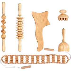 Herramientas de <span class=keywords><strong>Maderoterapia</strong></span> para Masaje, Masajeador de Drenaje Linfático, Kit de <span class=keywords><strong>Maderoterapia</strong></span>, Herramientas de Masaje de Madera para Aliviar el Dolor Muscular - Product Image 5