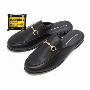 Pantofole da uomo in pelle Casual Casual da uomo con Set di fazzoletti per la pulizia per la cura delle scarpe essenziali - Product Image 1