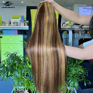 Cheveux humains Transparent Hd Full Lace Perruque Baby Hair Hd Highlight Lace Front Perruques, Vierge Sans Colle Ombre Highlight Color Lace Perruques - Product Image 1