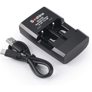 Soshine Cr123 Cr2 Smart Battery <b>Charger</b> For Camera 3V Rechargeable Batteries Desktop Type With <b>Usb</b> Cable - Product Image 1
